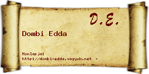 Dombi Edda névjegykártya